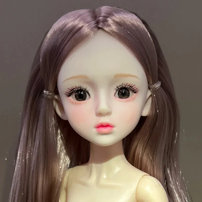 12-Inch Sister Girl Doll Head – 30cm Doll Accessory for Dress-Up Fun!