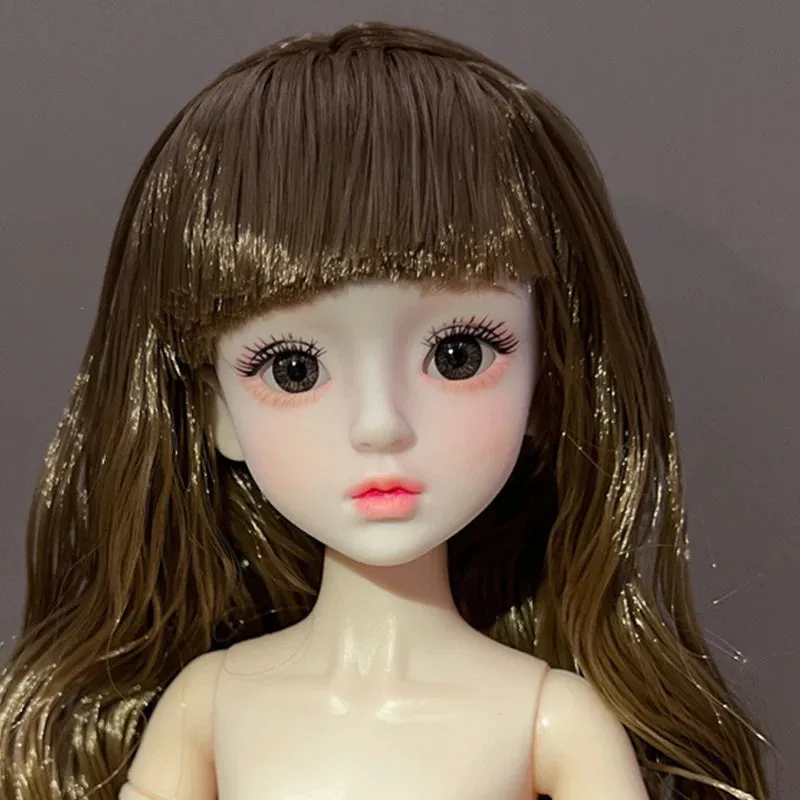 12-Inch Sister Girl Doll Head – 30cm Doll Accessory for Dress-Up Fun!