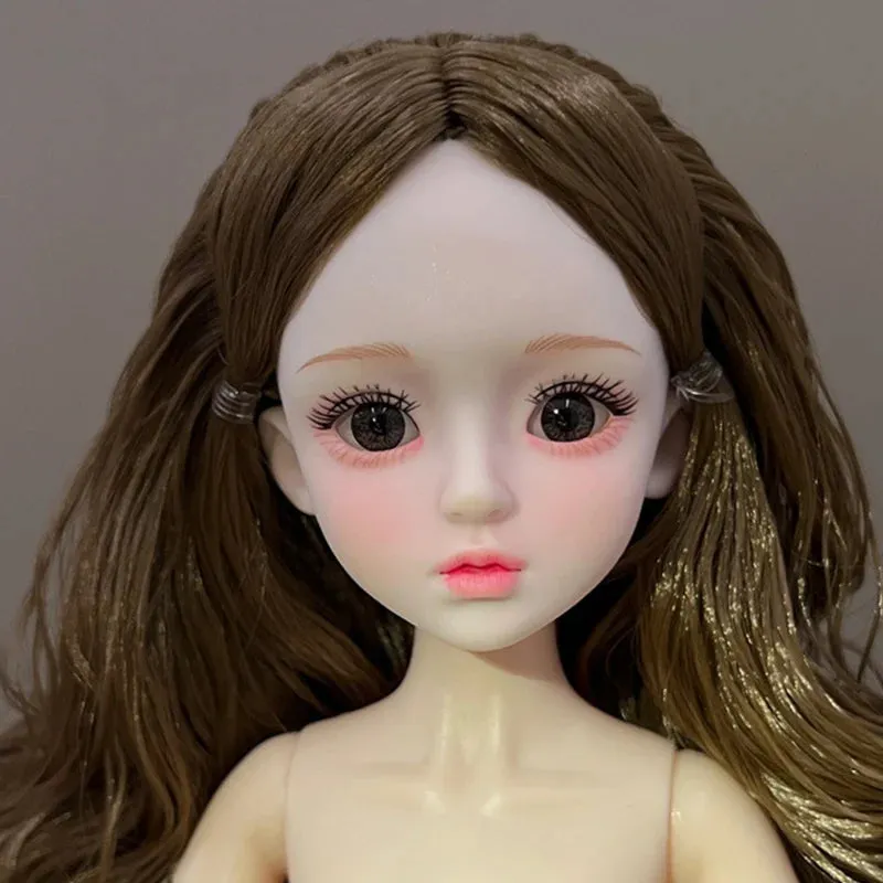 12-Inch Sister Girl Doll Head – 30cm Doll Accessory for Dress-Up Fun!