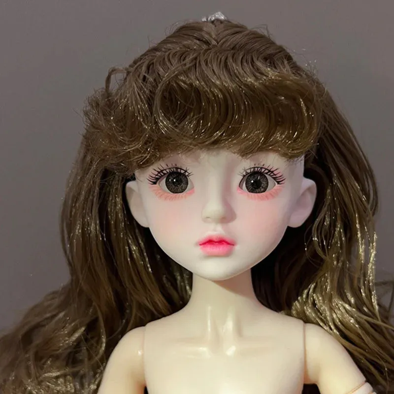 12-Inch Sister Girl Doll Head – 30cm Doll Accessory for Dress-Up Fun!