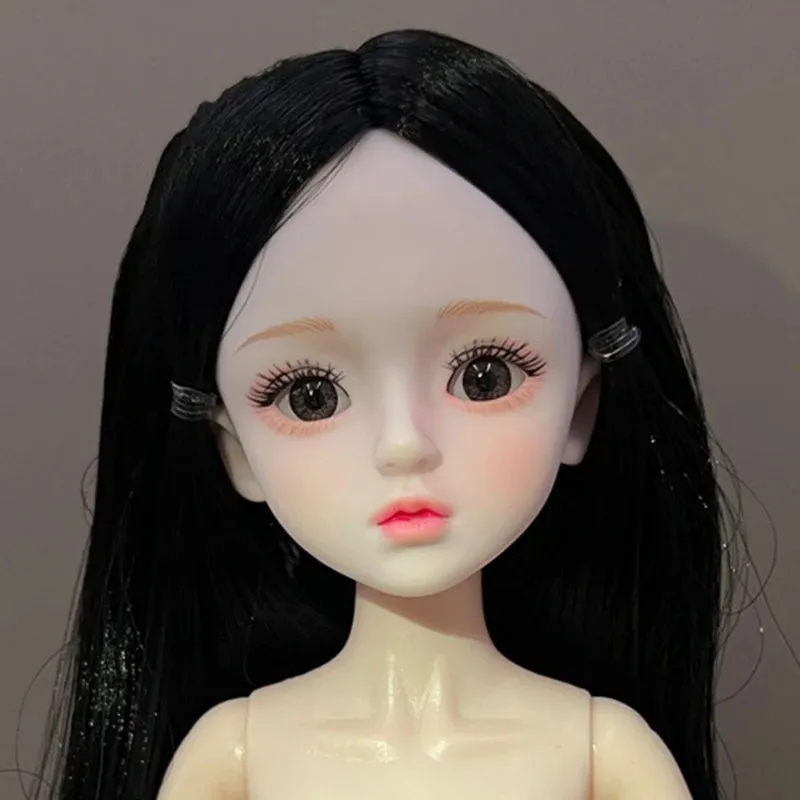 12-Inch Sister Girl Doll Head – 30cm Doll Accessory for Dress-Up Fun!