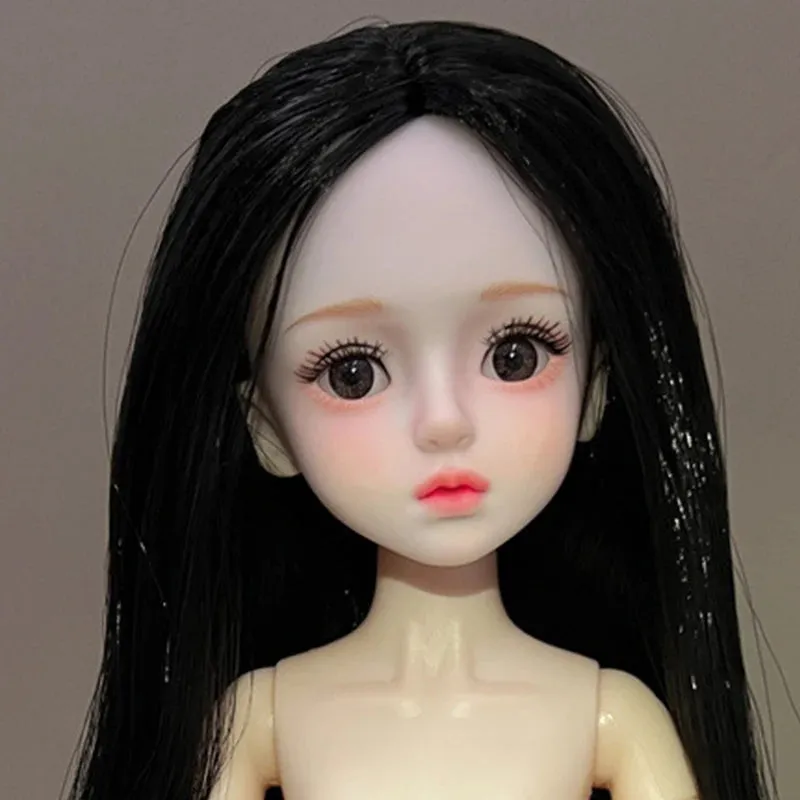 12-Inch Sister Girl Doll Head – 30cm Doll Accessory for Dress-Up Fun!