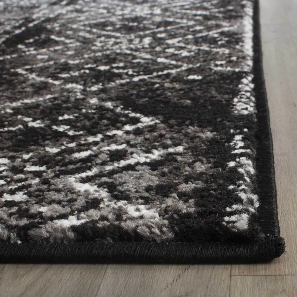 Adirondack Tradition Black/Silver Runner Rug