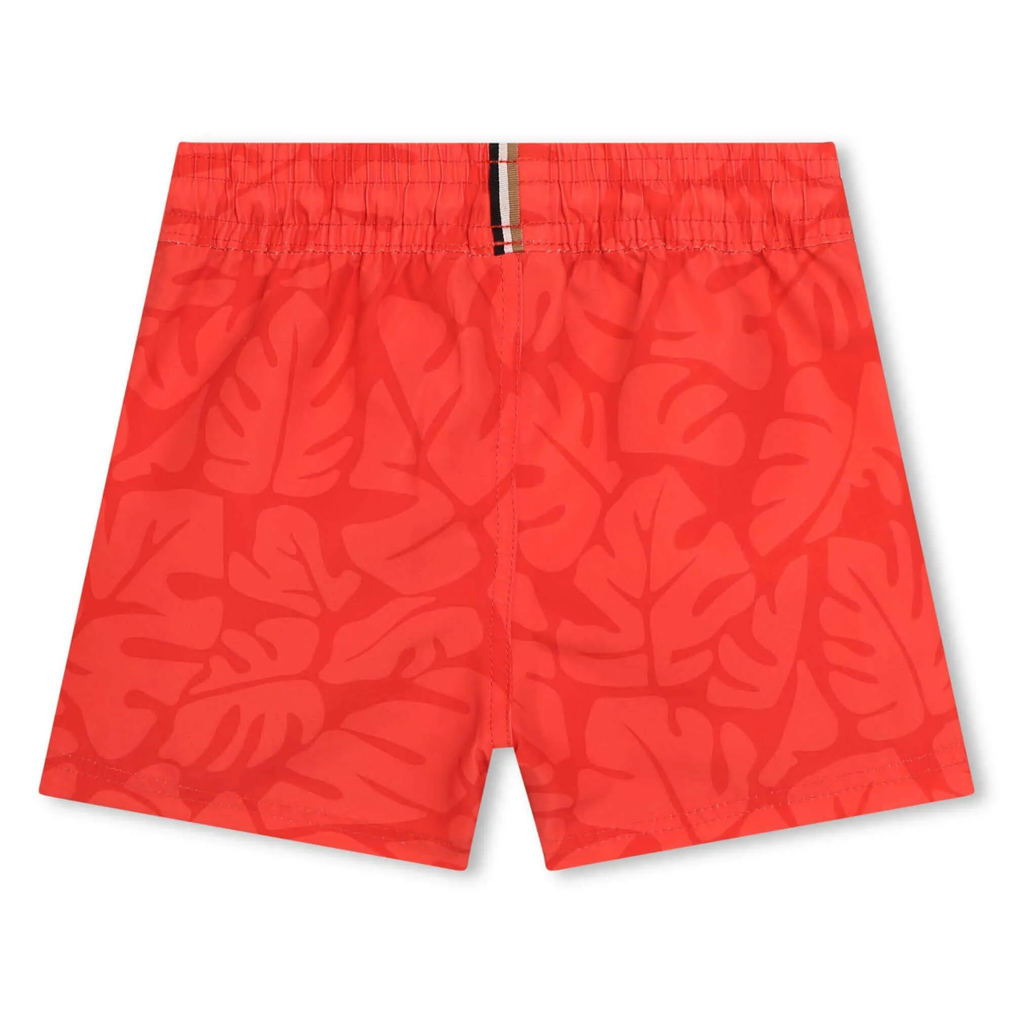 Baby Boys Red Print Swimming Shorts