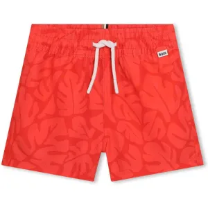 Baby Boys Red Print Swimming Shorts