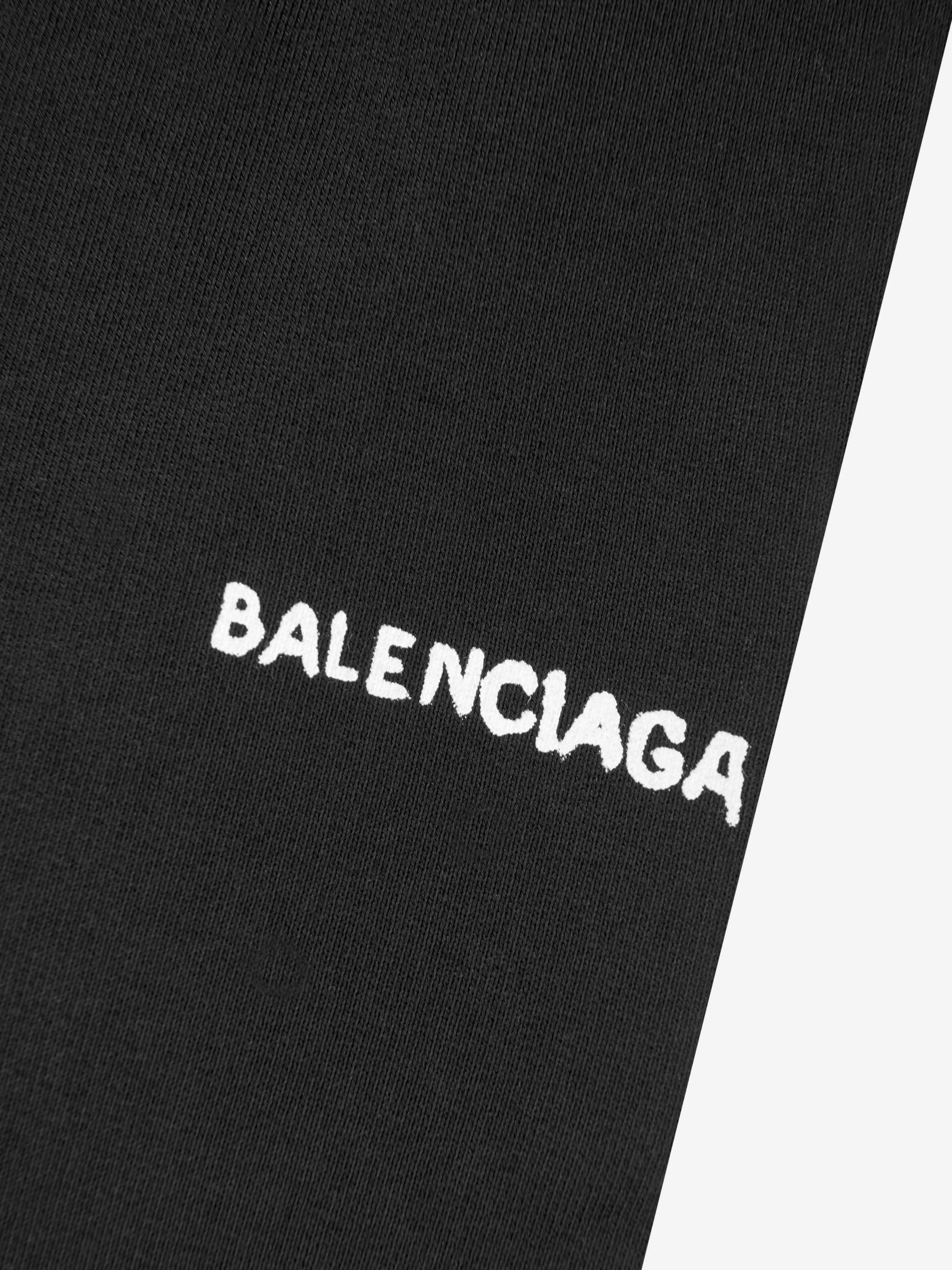 Balenciaga Kids Logo Jogging Shorts in Black