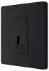 BG Evolve Matt Black Screwless Single Secondary Telephone Socket PCDMBBTS1B