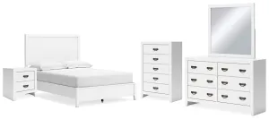 Binterglen Full Panel Bed with Mirrored Dresser, Chest and Nightstand