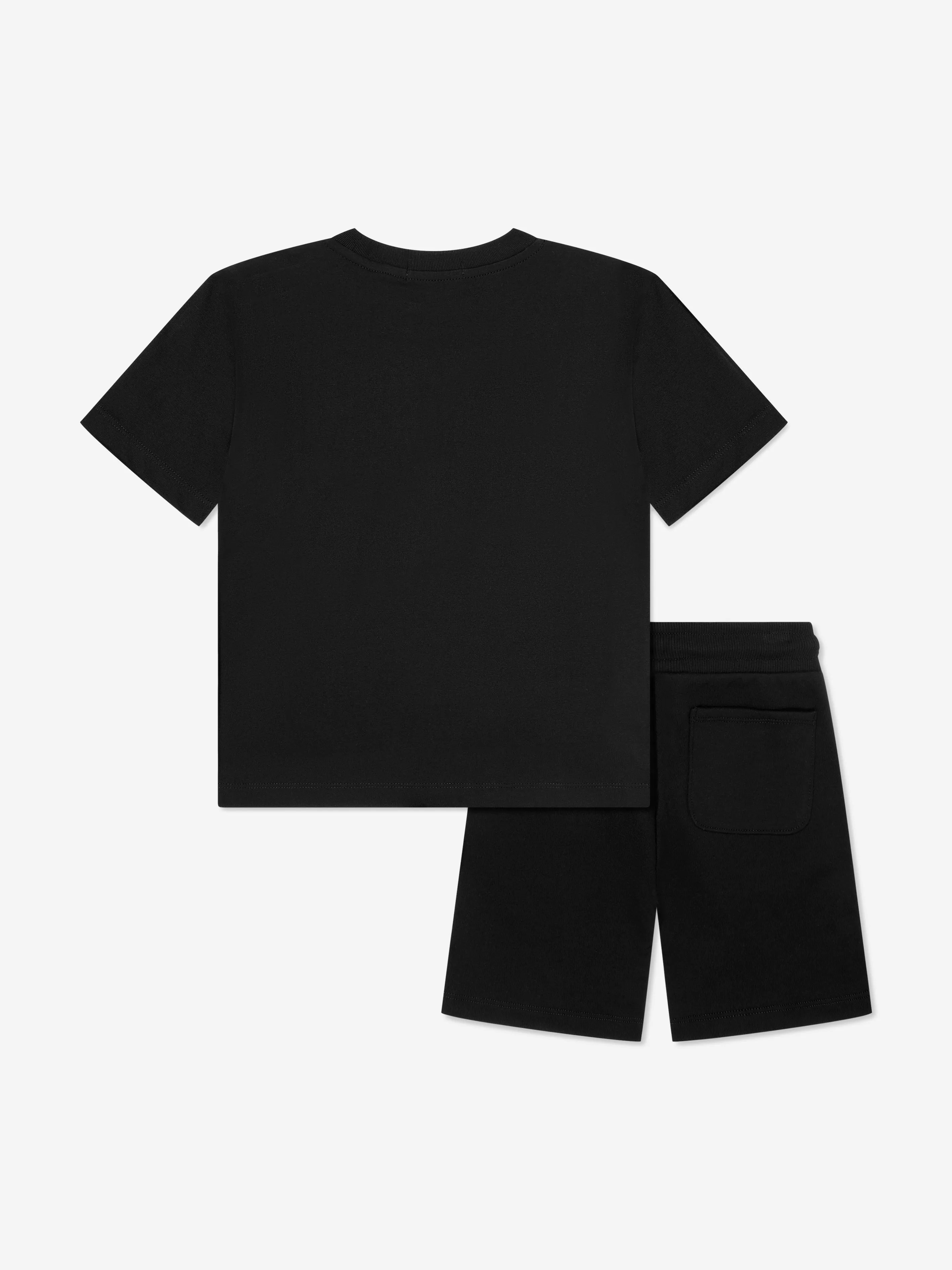 Calvin Klein Kids Mono Mini Badge Shorts Set in Black