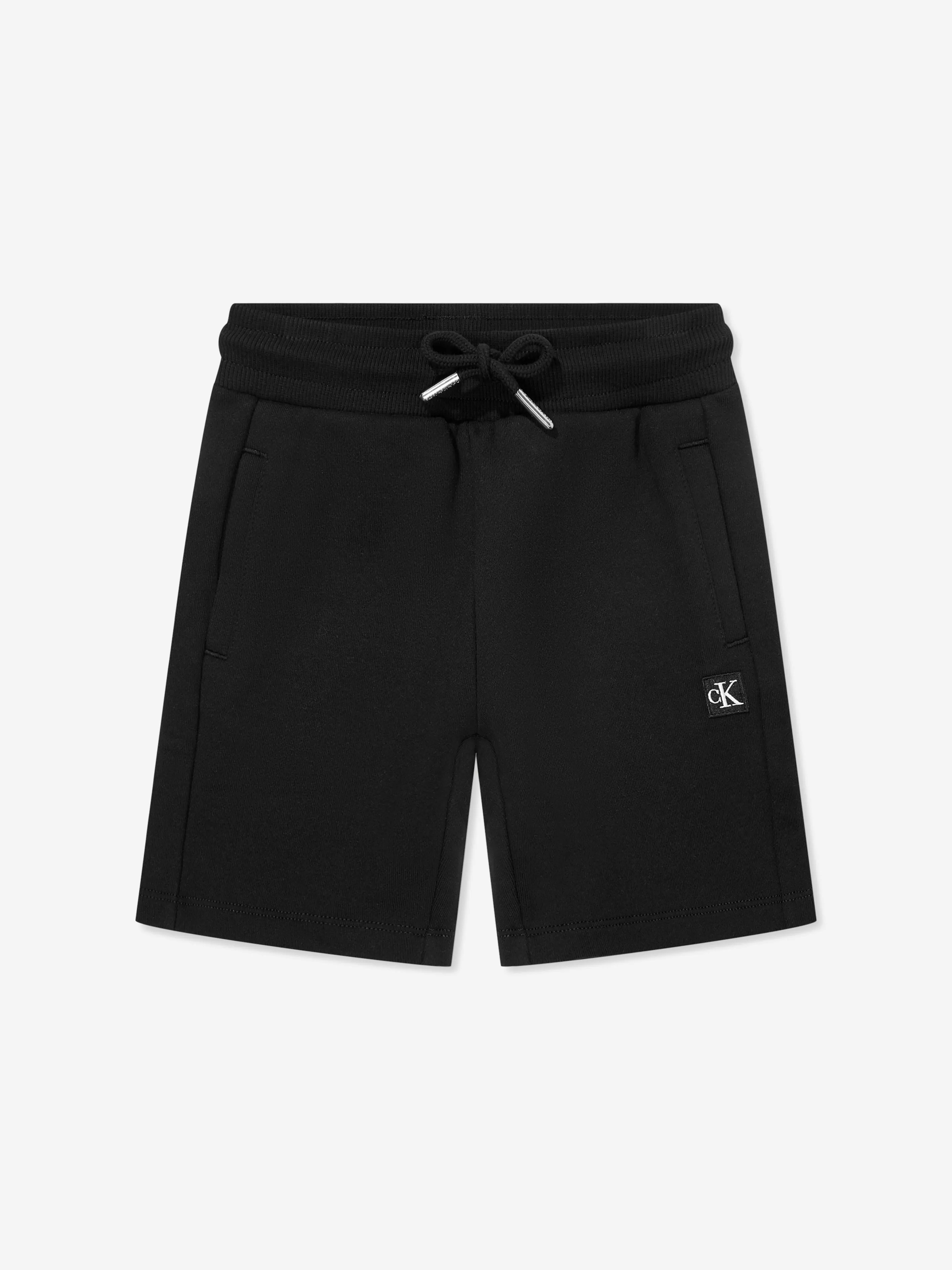 Calvin Klein Kids Mono Mini Badge Shorts Set in Black