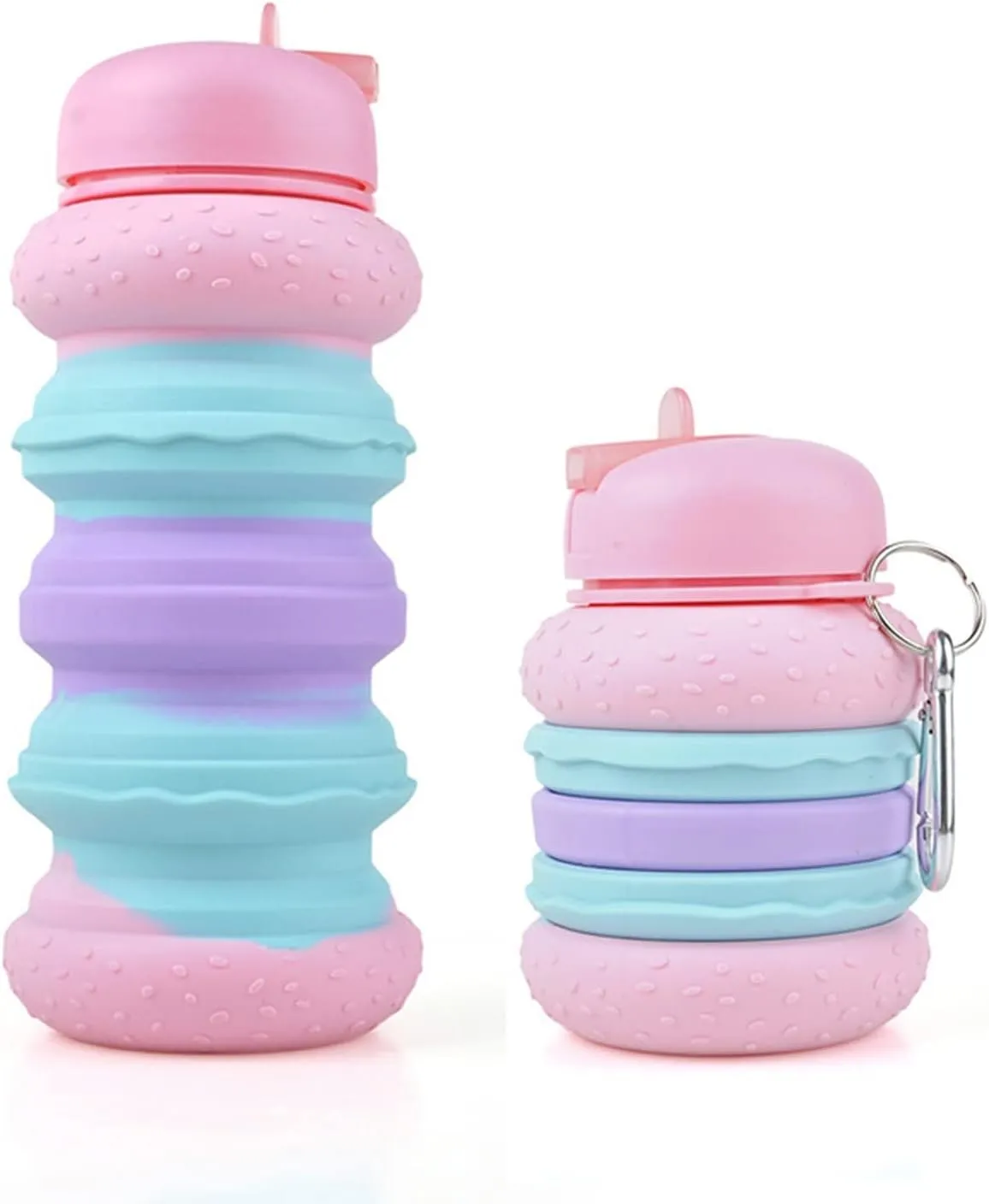 Fun and Expandable 600ml Silicone Bottle for Kids (Burger Blast)