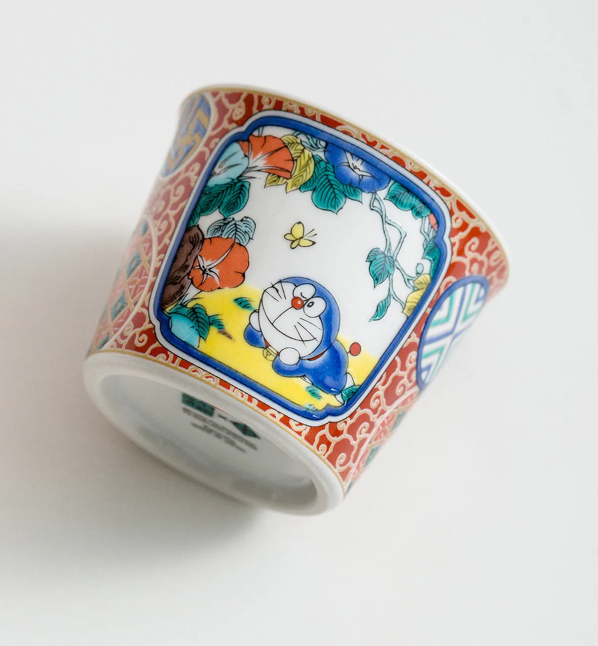 Gohobi Japanese Doraemon Tea Cup and Ceramic Plate Set