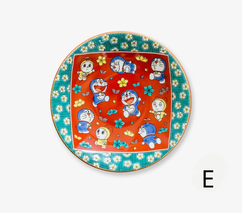 Gohobi Japanese Doraemon Tea Cup and Ceramic Plate Set