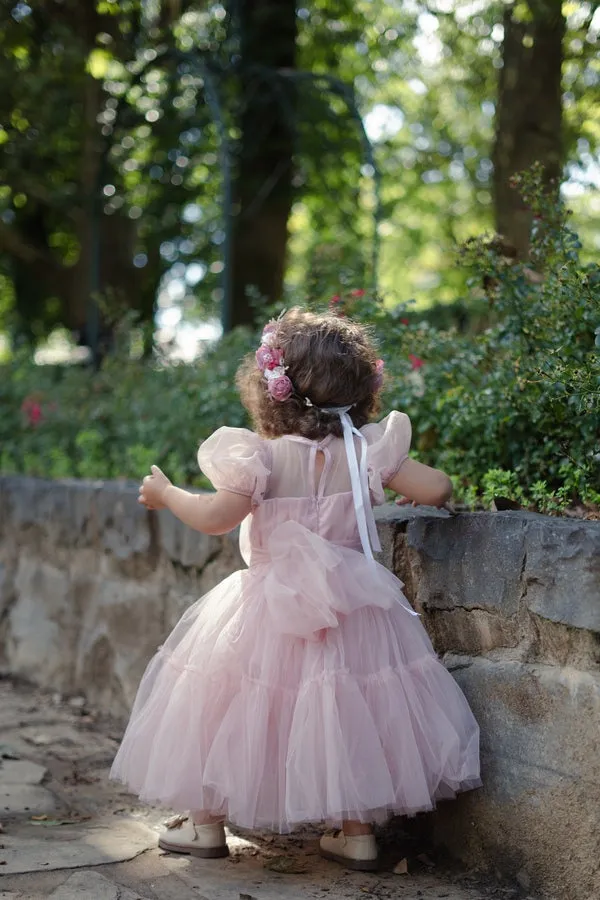 Harmony Puff Sleeve Dusty Pink Dress