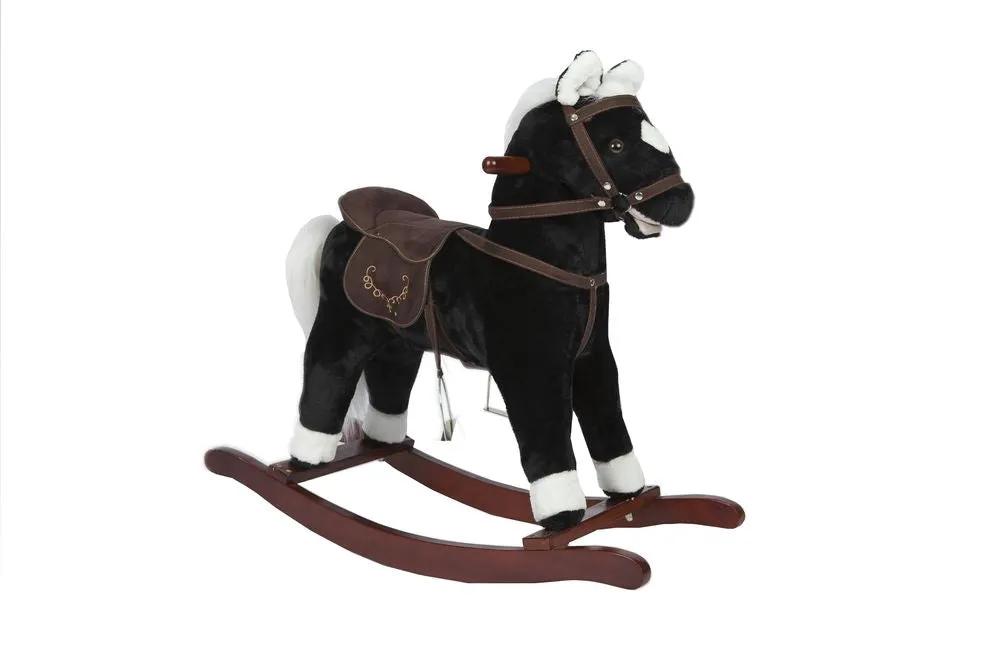 Jolly Ride Rocking Horse Black Horse With White Tail And Feet