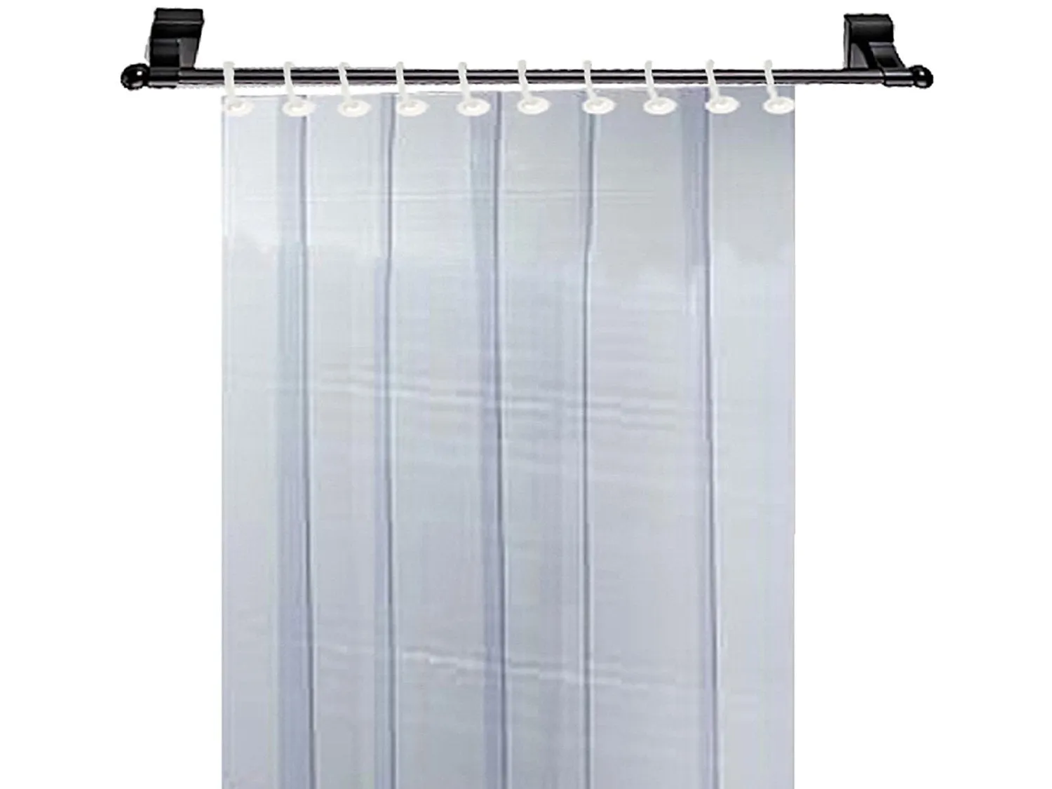 Kuber Industries 3 PVC AC Curtain |Eyelet Rings & Waterproof Material|.50 MM Thickness & Mold Mildew Free|Size 7 Feet (Transparent),Solid,Grommet Curtains