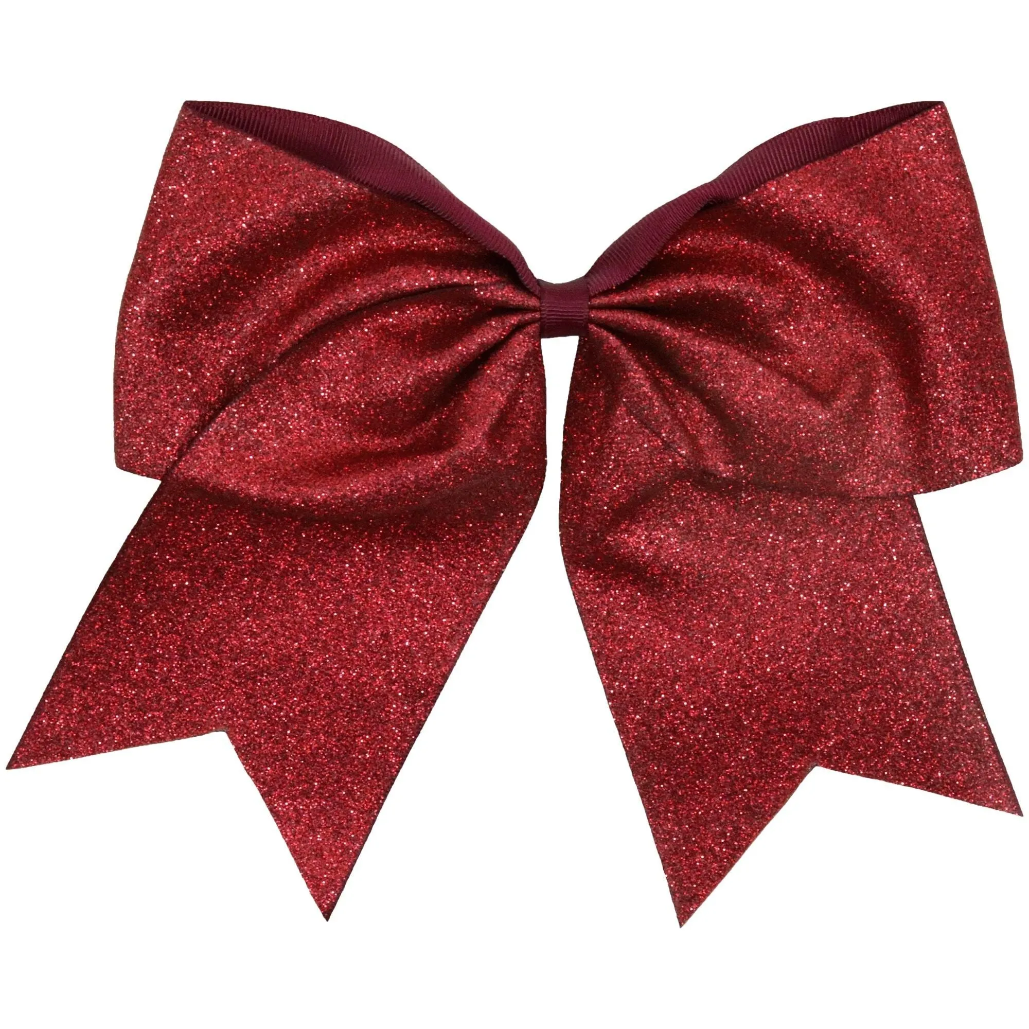 Maroon Glitter Cheer Bow