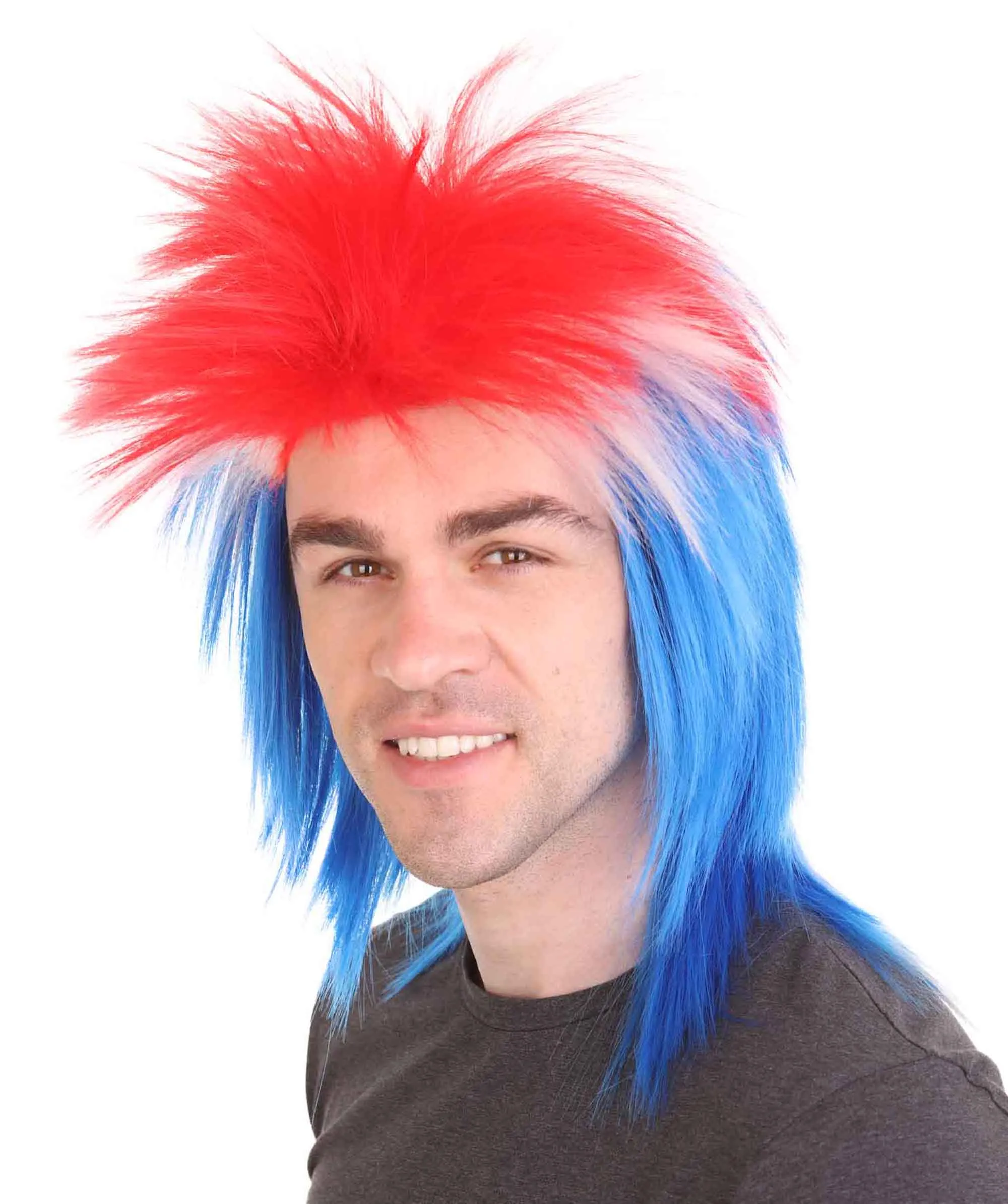 Men Flag Sports,80's Mullet Wigs Collection | Premium Breathable Capless Cap