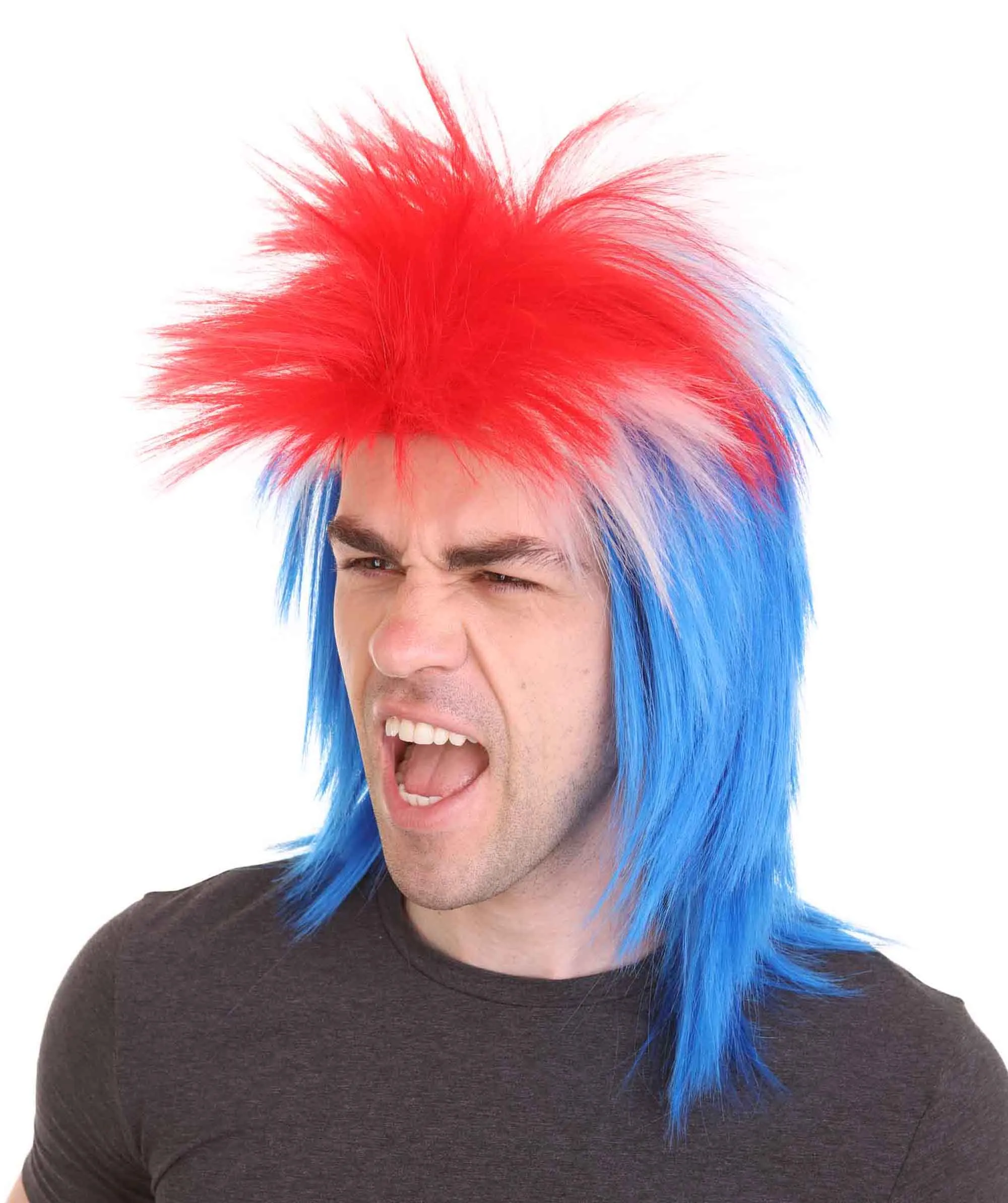 Men Flag Sports,80's Mullet Wigs Collection | Premium Breathable Capless Cap