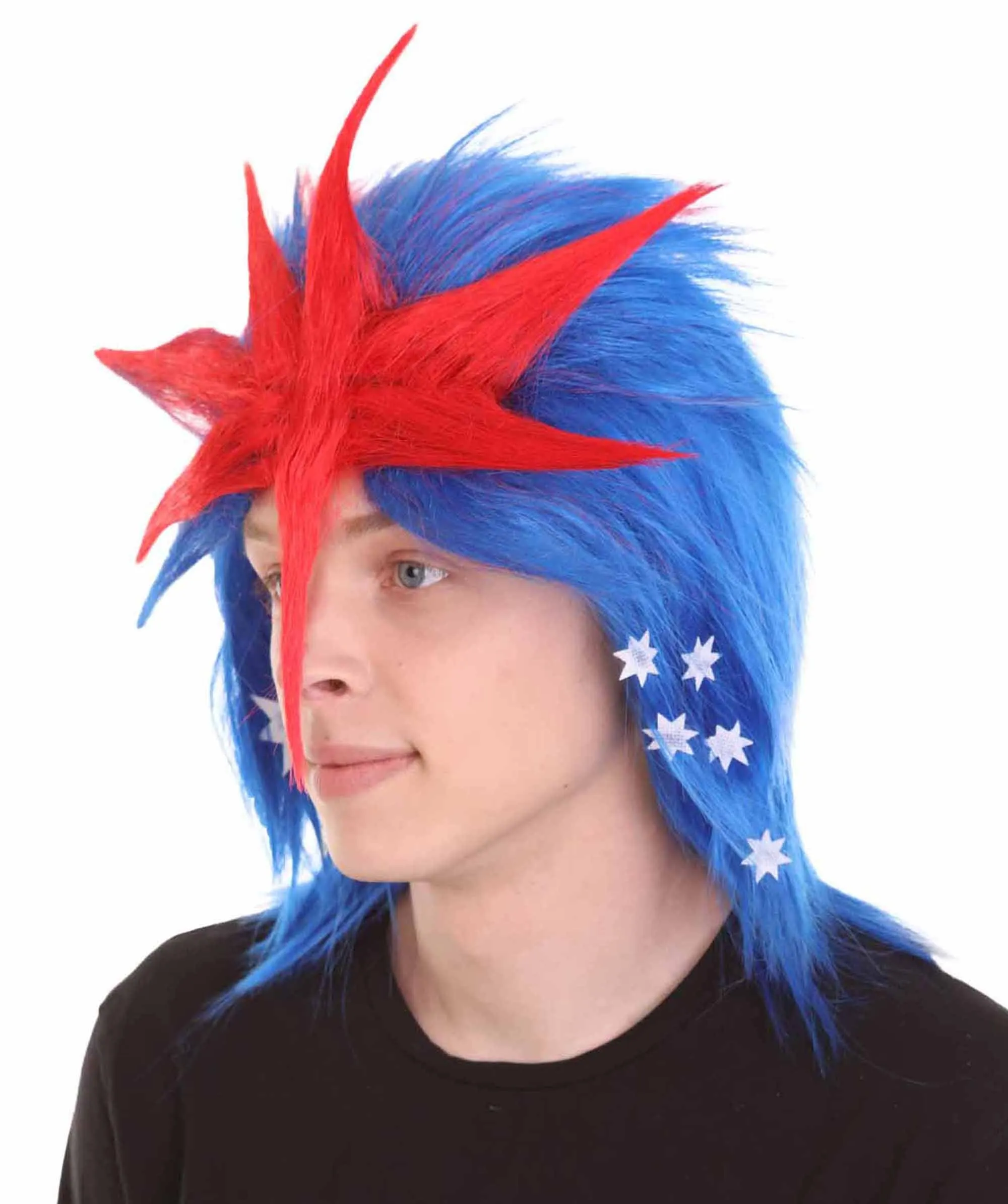 Men Flag Sports,80's Mullet Wigs Collection | Premium Breathable Capless Cap