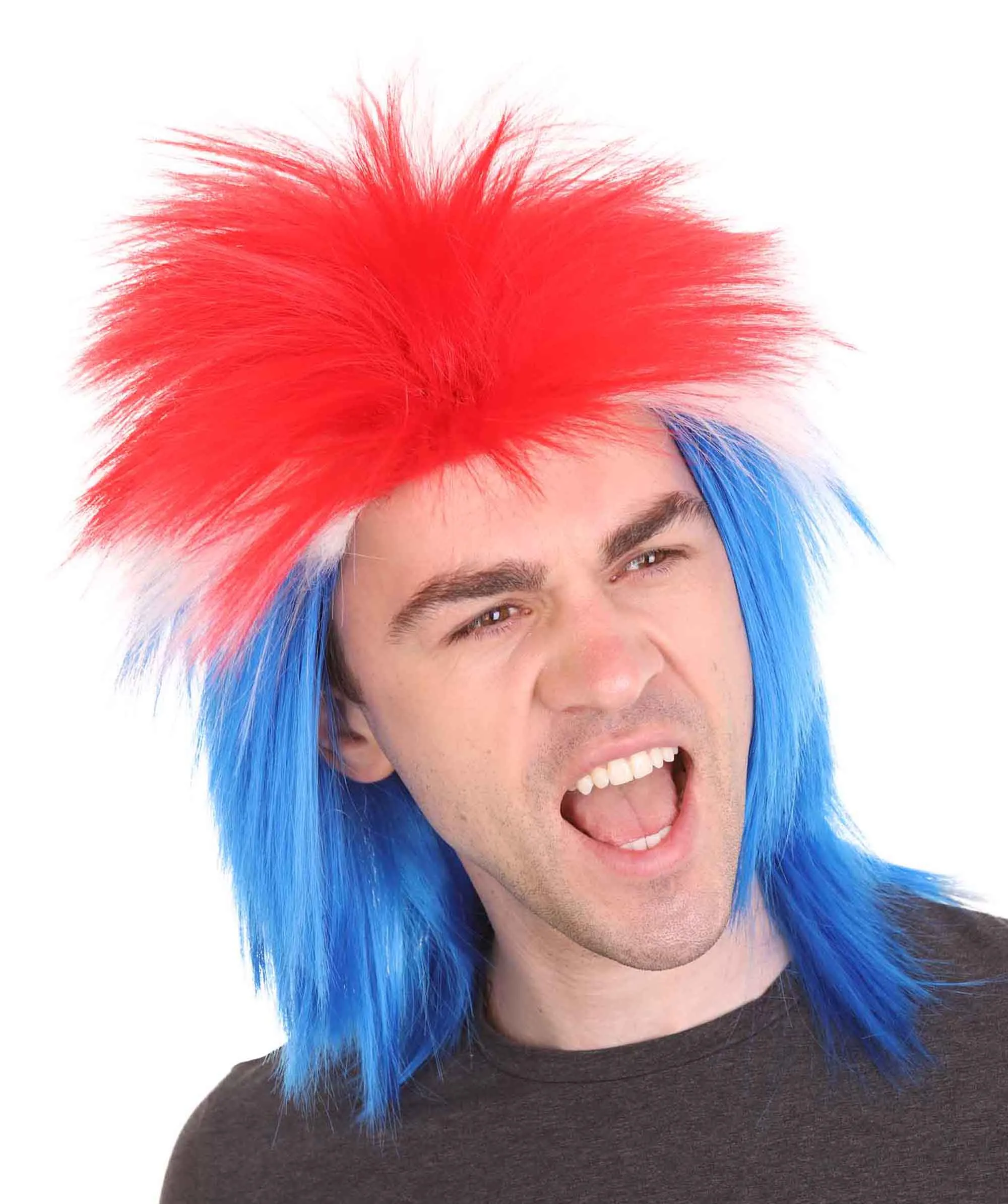 Men Flag Sports,80's Mullet Wigs Collection | Premium Breathable Capless Cap