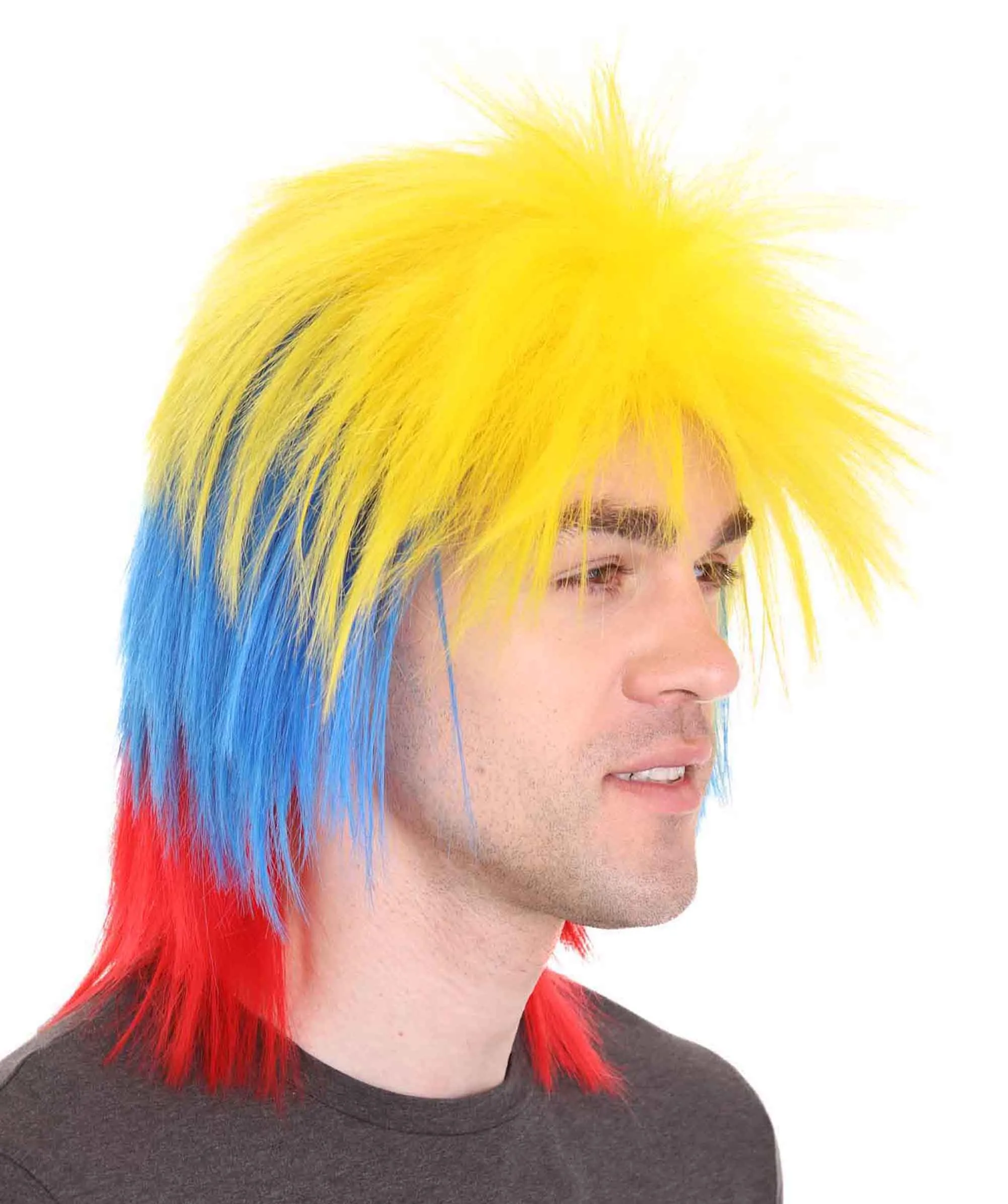 Men Flag Sports,80's Mullet Wigs Collection | Premium Breathable Capless Cap