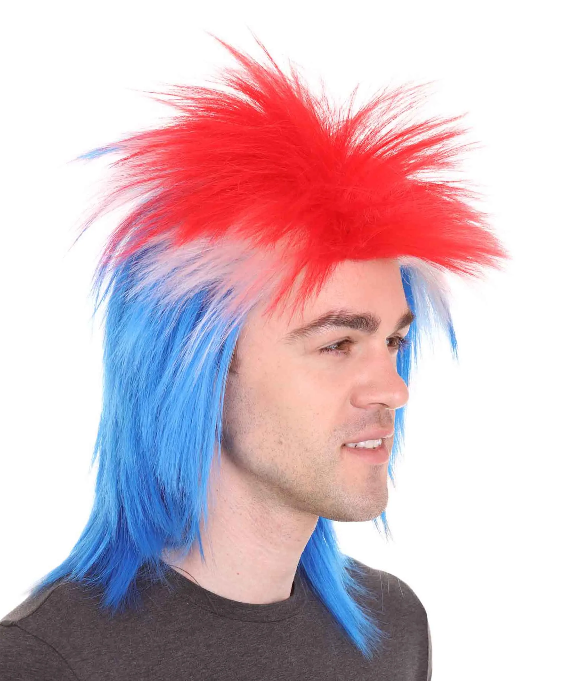 Men Flag Sports,80's Mullet Wigs Collection | Premium Breathable Capless Cap