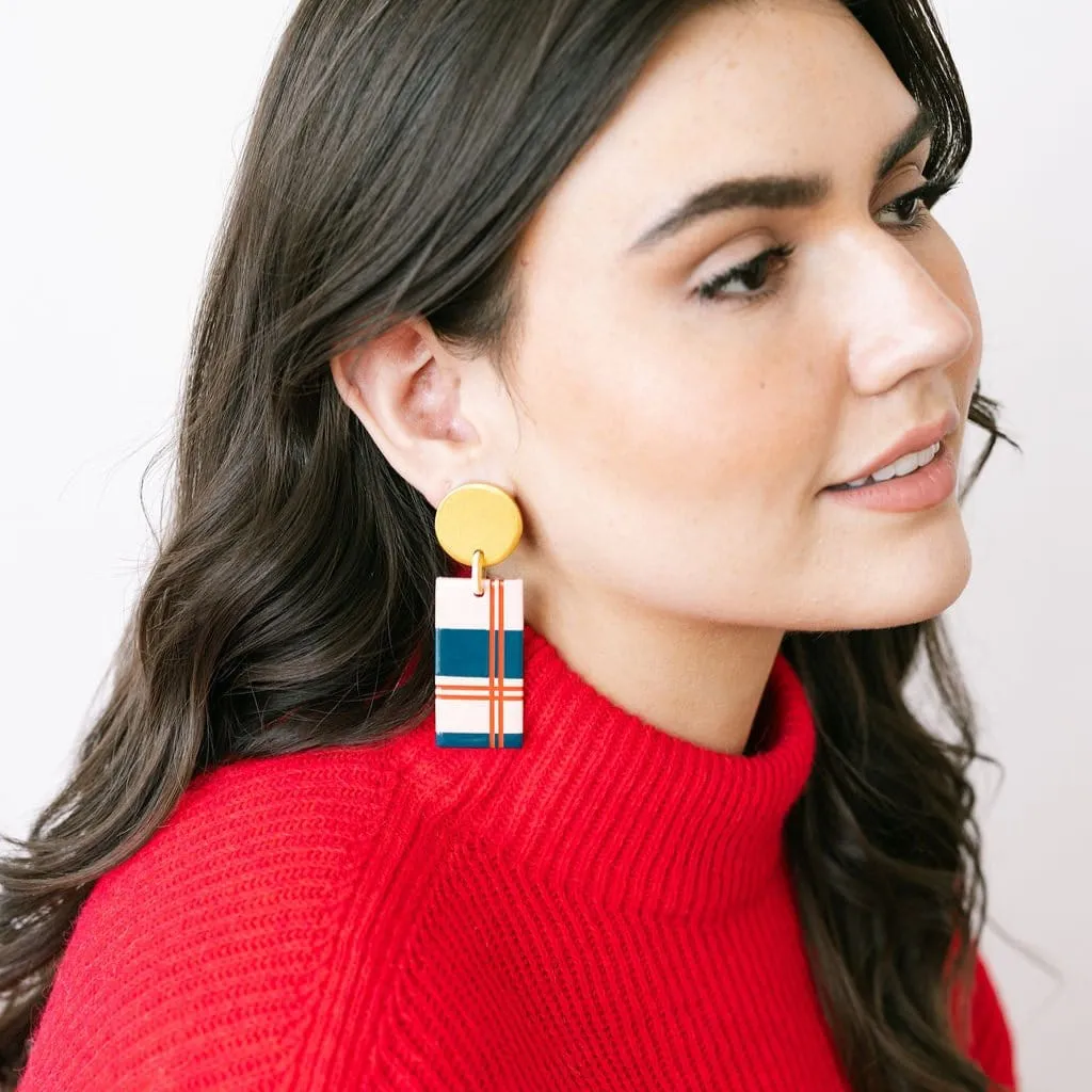 Nutcracker Plaid Cabana Earrings