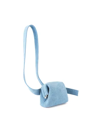 OSOI Genuine Leather Suede Brot Bag in Denim Sky