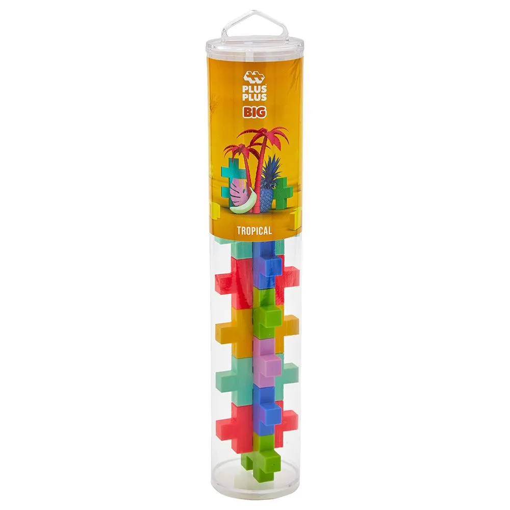 Plus Plus Big Tropical Mix - 15Pc Tube