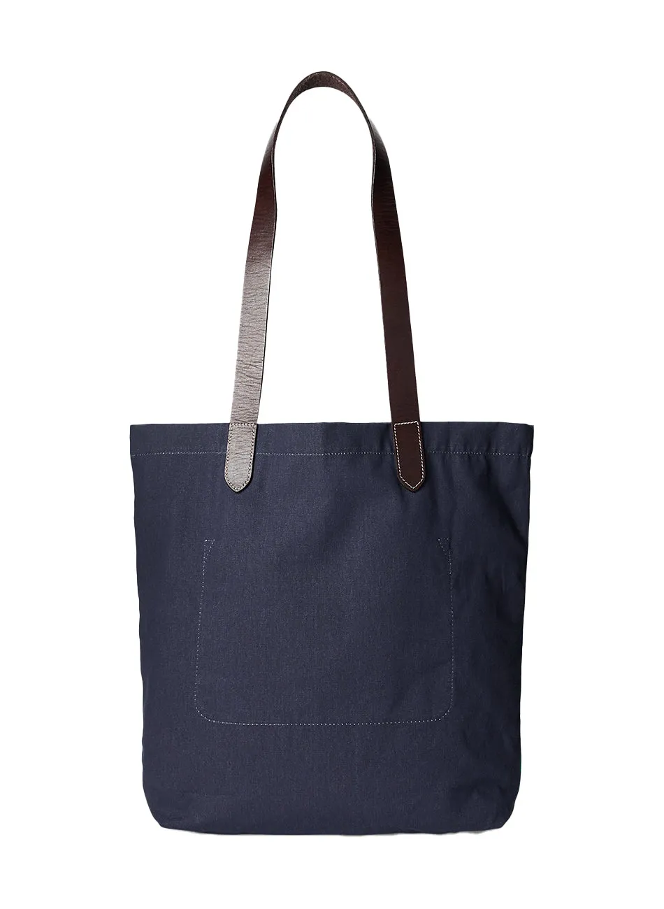 Printed Canvas Tote Bag - Navy