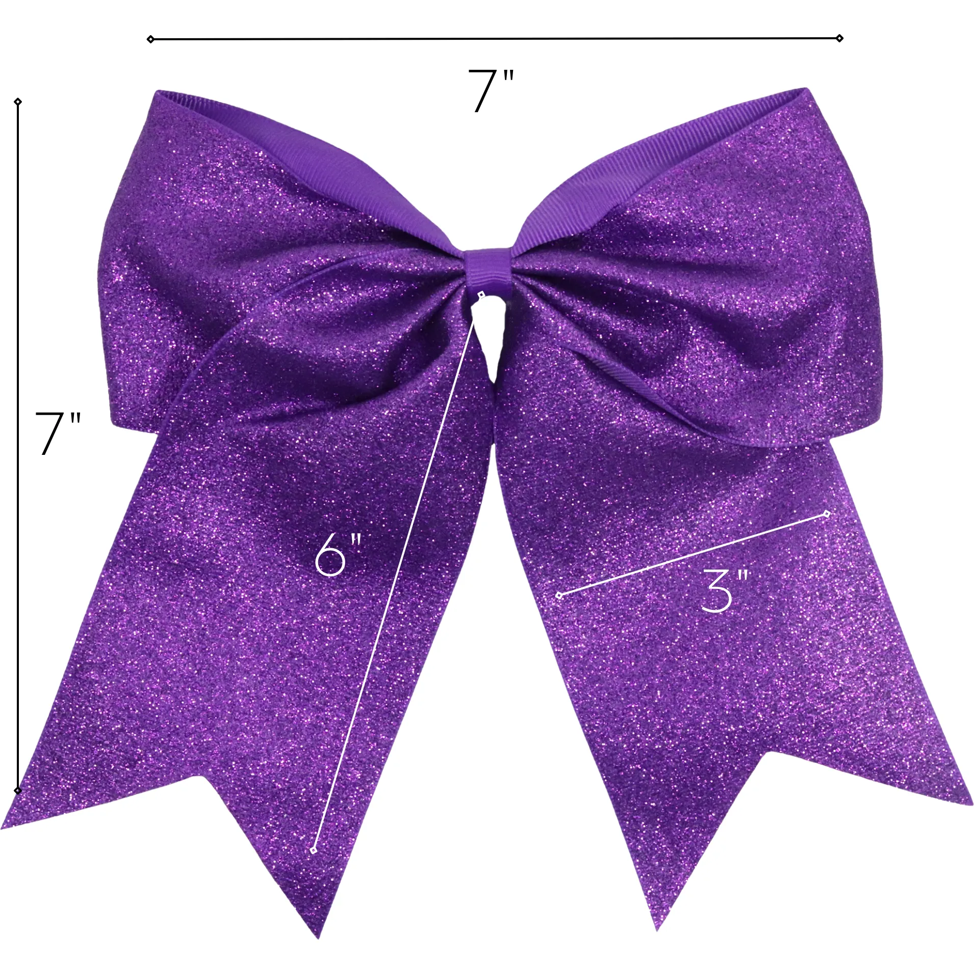 Purple Glitter Cheer Bow