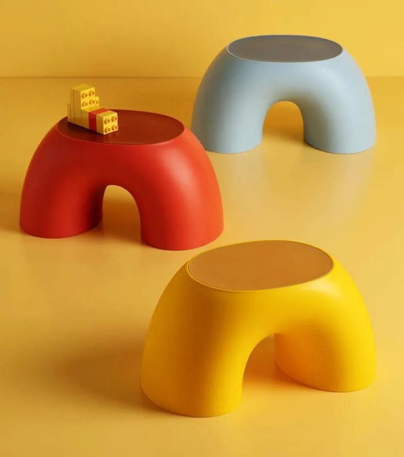 Rainbow Shape Designer Kids Stool Seat