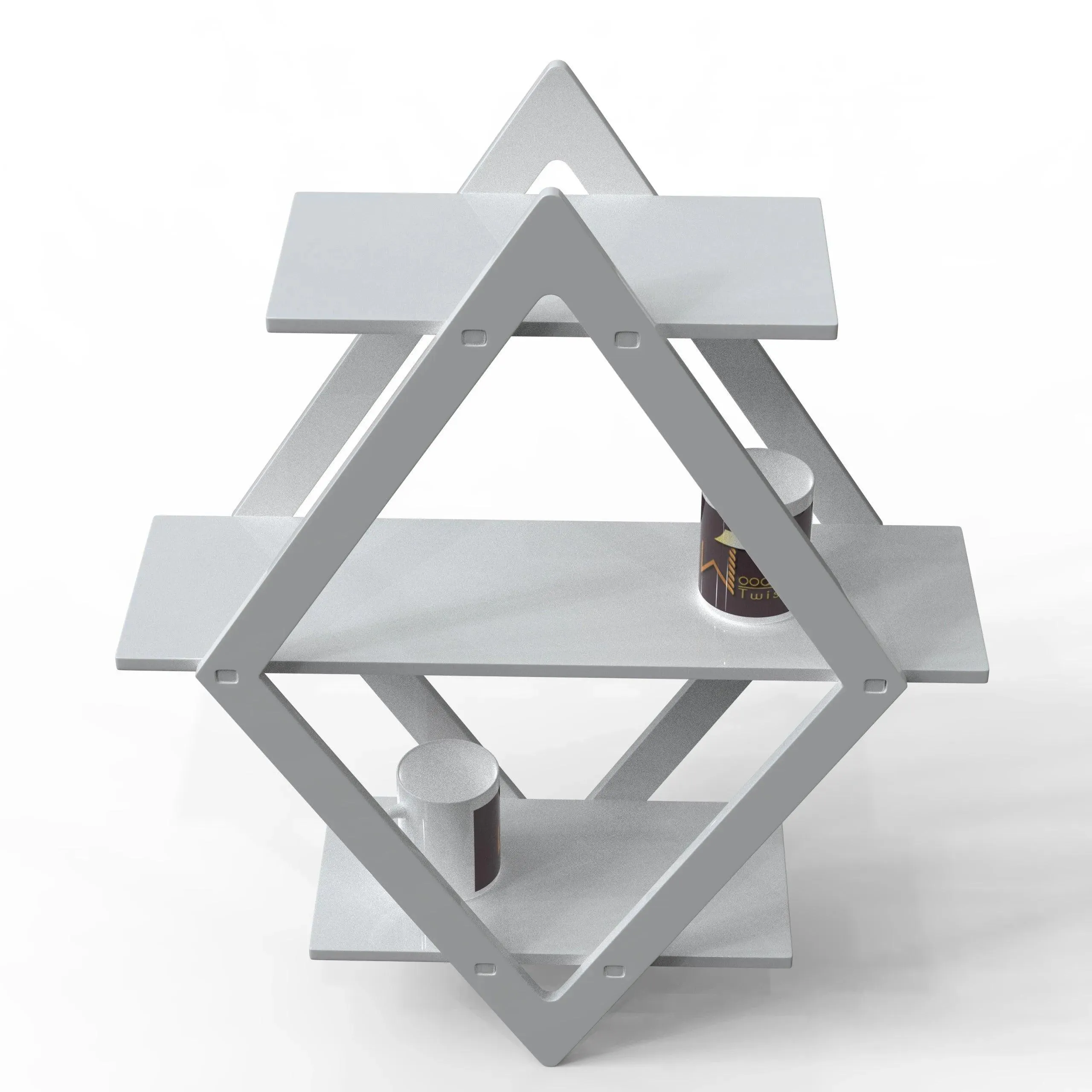 Rhombus Shelf Floating Wall Shelf For Living Room