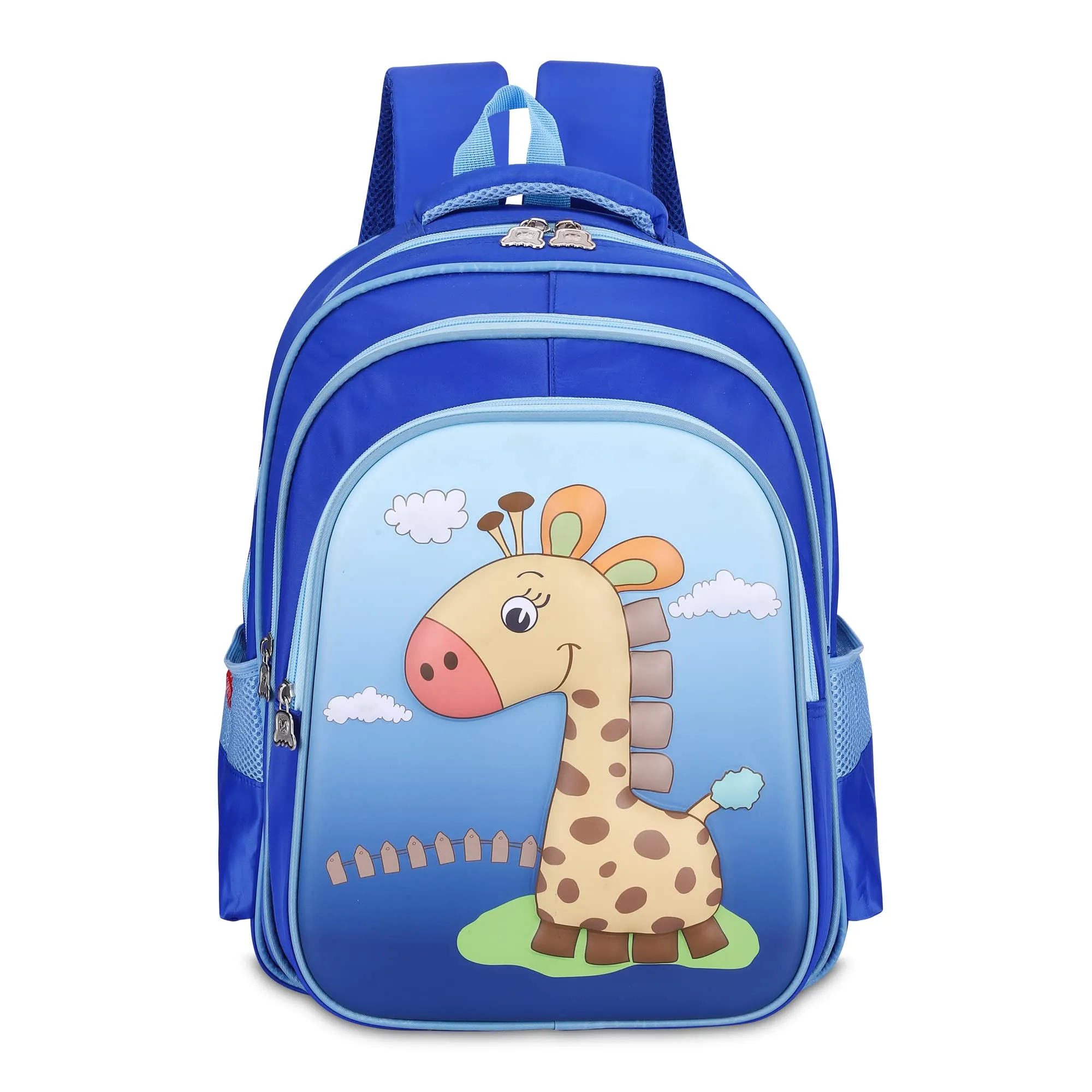 THE CLOWNFISH KidVenture Series Polyester 23 Litres Kids Backpack School Bag Daypack Sack Picnic Bag for Tiny Tots Child Age 5-7 years (Cobalt Blue)