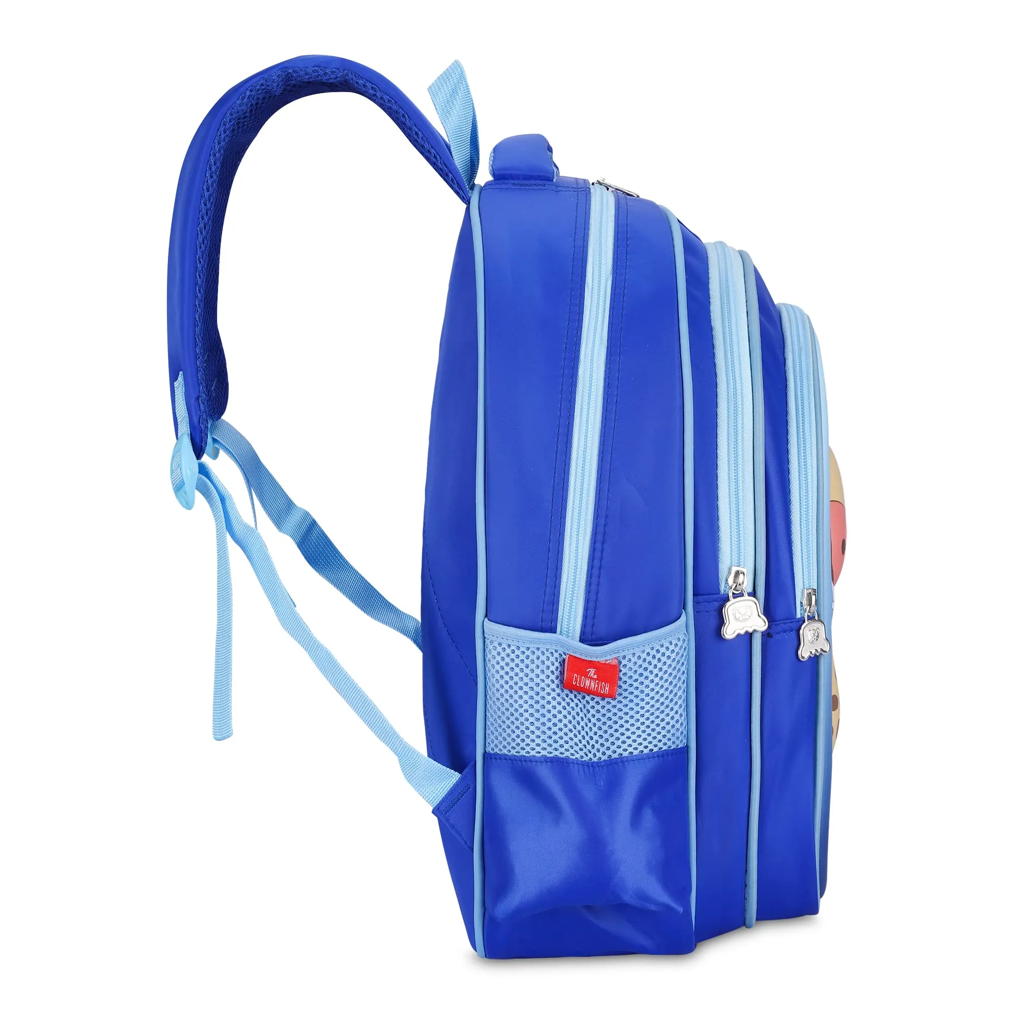 THE CLOWNFISH KidVenture Series Polyester 23 Litres Kids Backpack School Bag Daypack Sack Picnic Bag for Tiny Tots Child Age 5-7 years (Cobalt Blue)