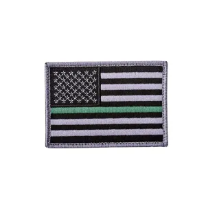 Thin Green Line American Flag Hook-and-Loop Patch