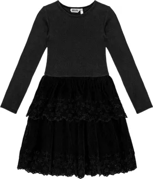 Tween Dresses | Cerena Black Long Sleeve Dress | Molo